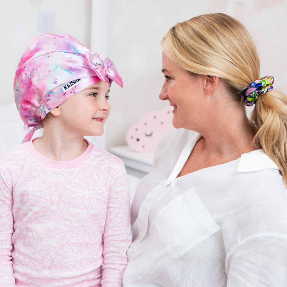 Mum and girl wearing Butterfly Bliss Hair Wrap